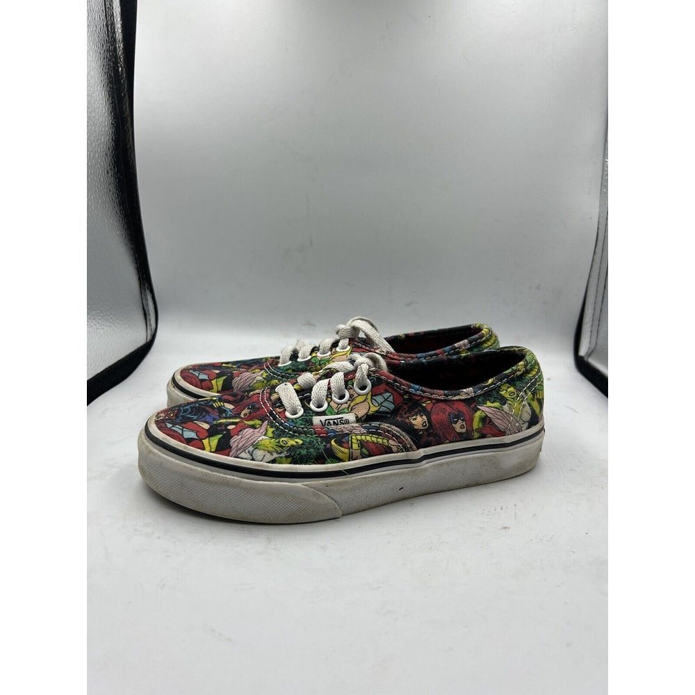 Vans X Marvel Comics Authentic Multi/White Kids Sneakers Youth Size 1